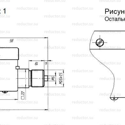 Габаритные и присоединительные размеры прибора с радиальным исполнением штуцера.